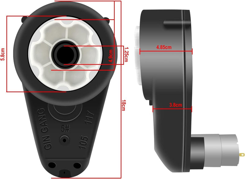 Load image into Gallery viewer, 12V RS550 Gearbox Motor 40000RPM Sturdy Upgrade for Kids&#39; Electric Vehicles
