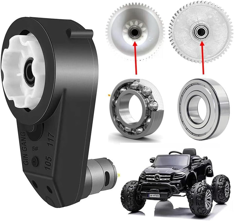 Load image into Gallery viewer, 12V RS550 Gearbox Motor 40000RPM Sturdy Upgrade for Kids&#39; Electric Vehicles
