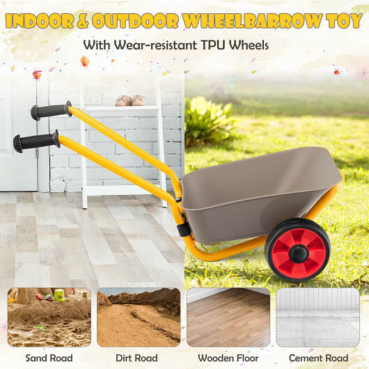 Sturdy Steel 2-Wheeler Toy Cart for Kids Ages 2 and Up