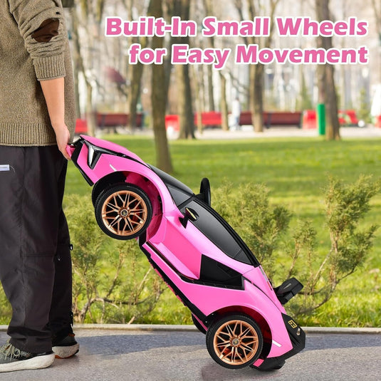 12V Kids Ride-On Car with Parent Remote Control and Spring Suspension