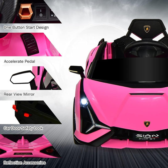 12V Kids Ride-On Car with Parent Remote Control and Spring Suspension