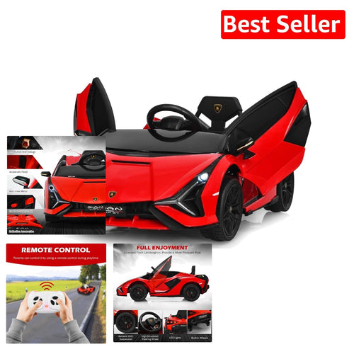Licensed 12V Lamborghini Ride-On Car for Toddlers with Safety and Fun Features