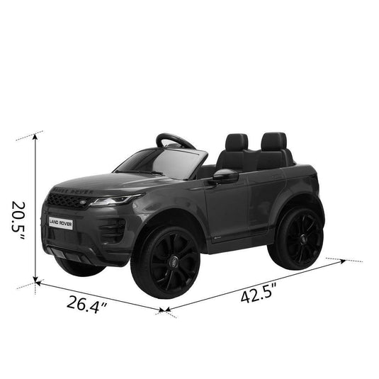 Stylish Black 12V 4-Wheel Kids Ride-On Car with Remote Control - Licensed Land Rover Design