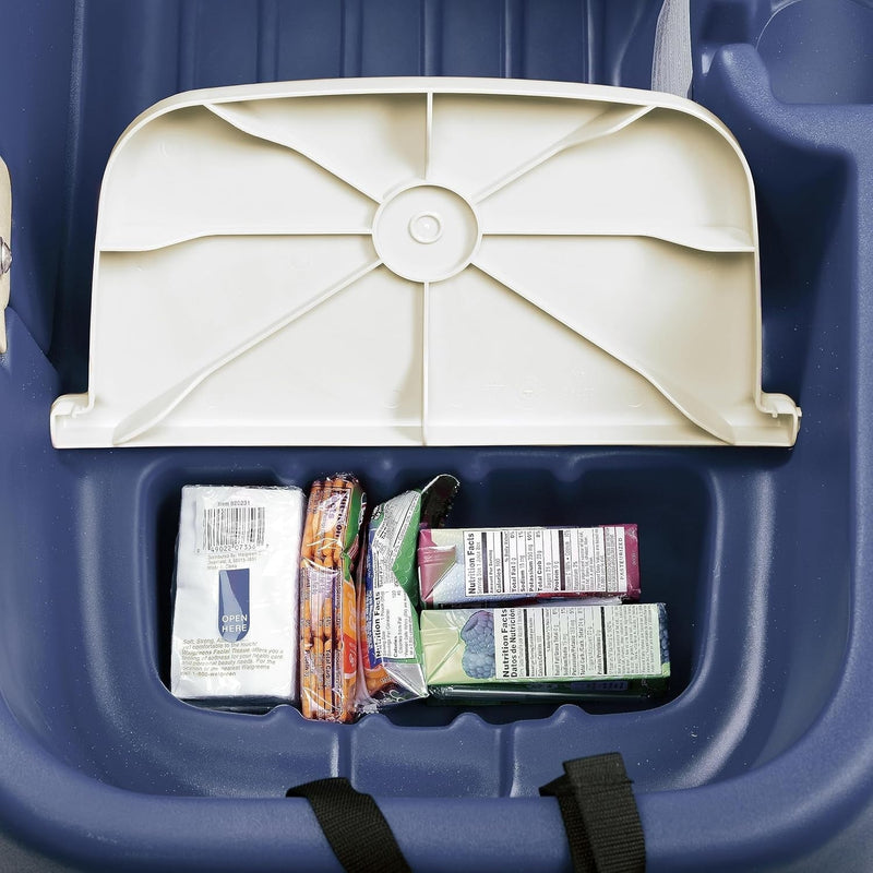 Load image into Gallery viewer, Denim Blue Kids Wagon with Cup Holders for Safe Outdoor Riding
