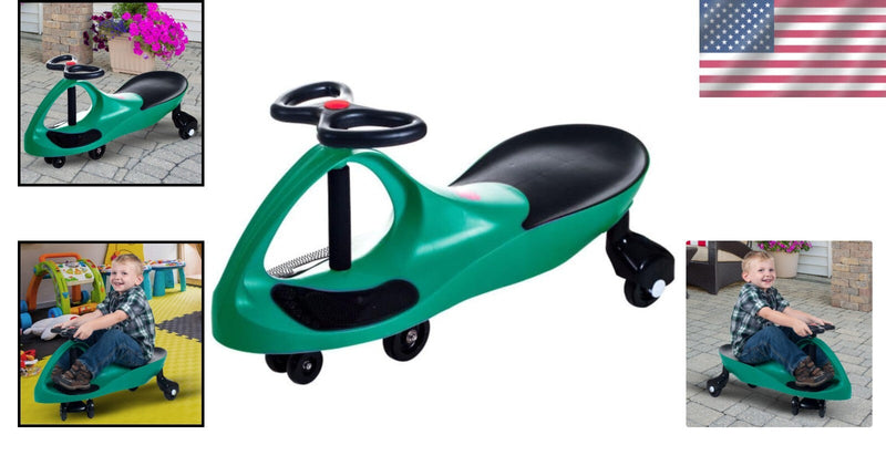 Load image into Gallery viewer, Green Wiggle Ride-On Car for Kids to Develop Motor Skills and Balance
