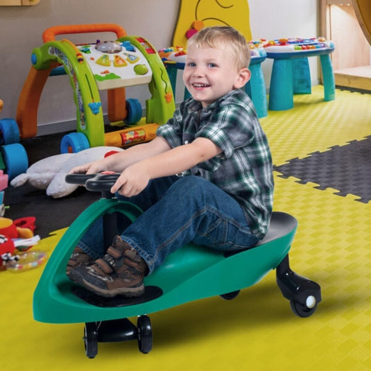 Green Wiggle Ride-On Car for Kids to Develop Motor Skills and Balance