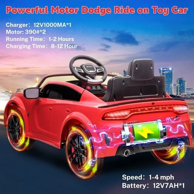 Load image into Gallery viewer, 12V Licensed Dodge Charger SRT Electric Ride-On Car for Kids
