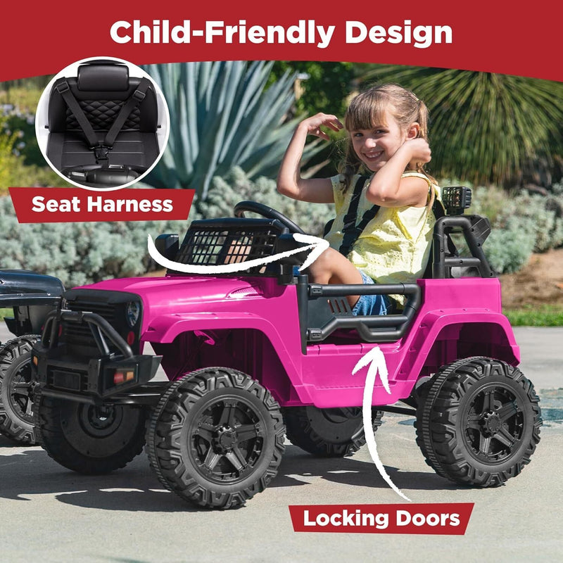 Load image into Gallery viewer, 12V Kids Ride-On Truck Car with Parent Remote Control
