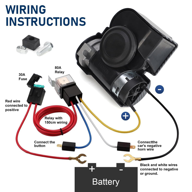 Load image into Gallery viewer, 150dB Loud 12V Air Horn for Car Motorcycle Truck Boat Pickup Train
