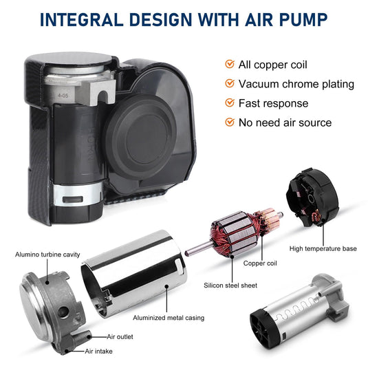 150dB Loud 12V Air Horn for Car Motorcycle Truck Boat Pickup Train