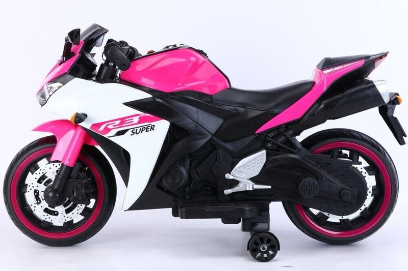 Load image into Gallery viewer, Super R3 Kids Electric Ride-On Bike with LED Lights - 12V Battery Powered Toy
