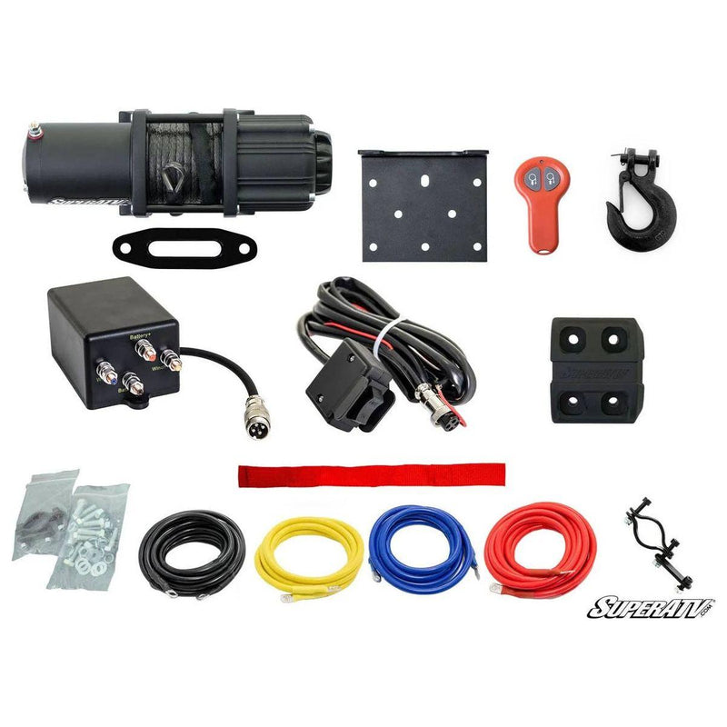 Load image into Gallery viewer, SuperATV 3500 LB UTV/ATV Winch With Wireless Remote &amp; Synthetic Rope
