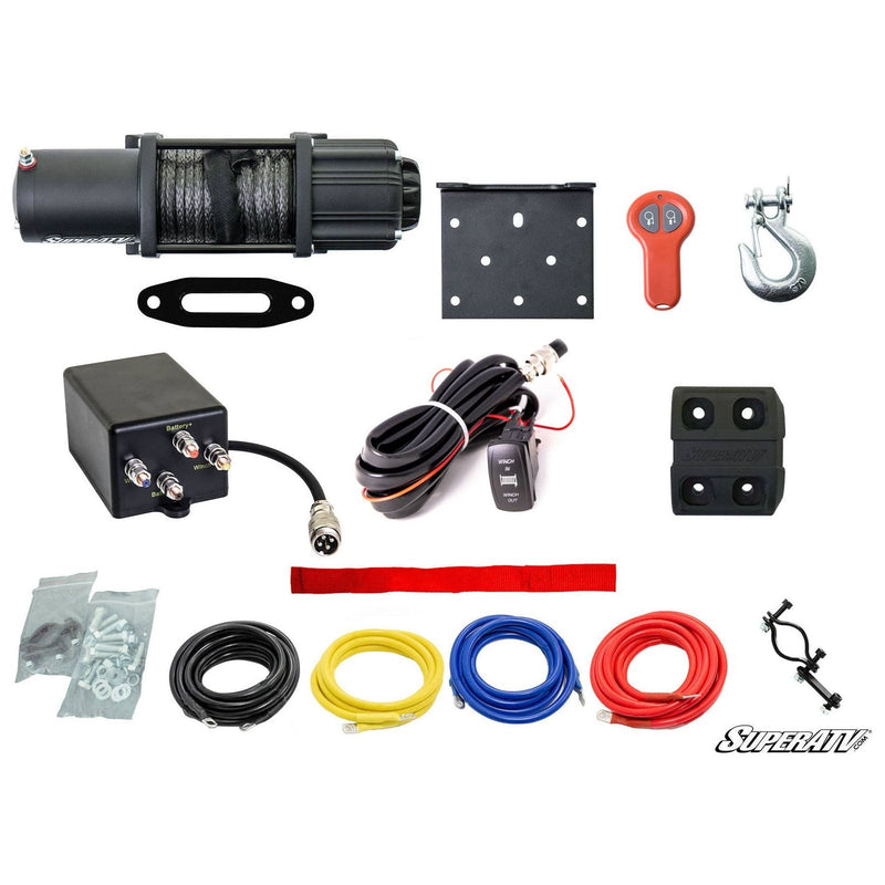 Load image into Gallery viewer, SuperATV 4500 LB UTV/ATV Winch with Wireless Remote and Synthetic Rope
