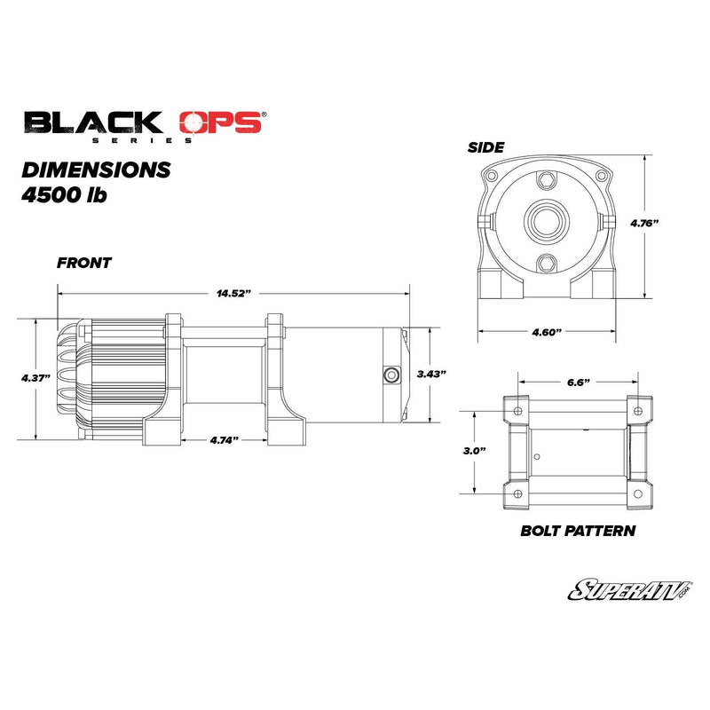 Load image into Gallery viewer, SuperATV 4500 LB UTV/ATV Winch with Wireless Remote and Synthetic Rope
