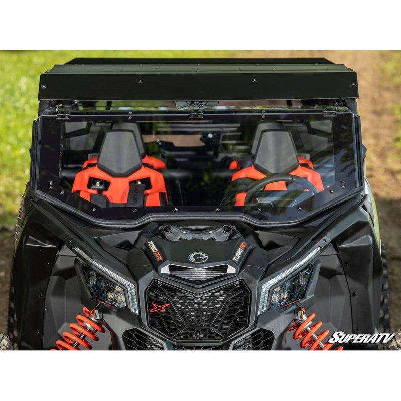Load image into Gallery viewer, SuperATV 2017+ Can-Am Maverick X3 Maxdrive Power Flip Windshield
