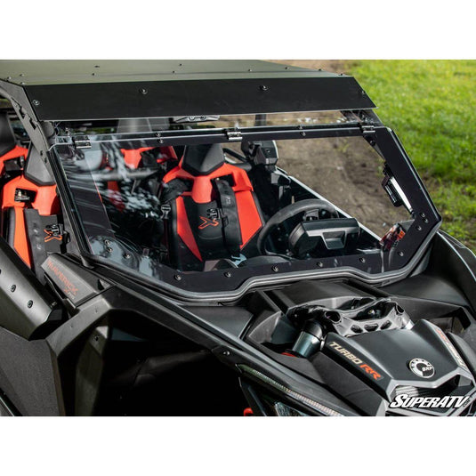 SuperATV 2017+ Can-Am Maverick X3 Maxdrive Power Flip Windshield