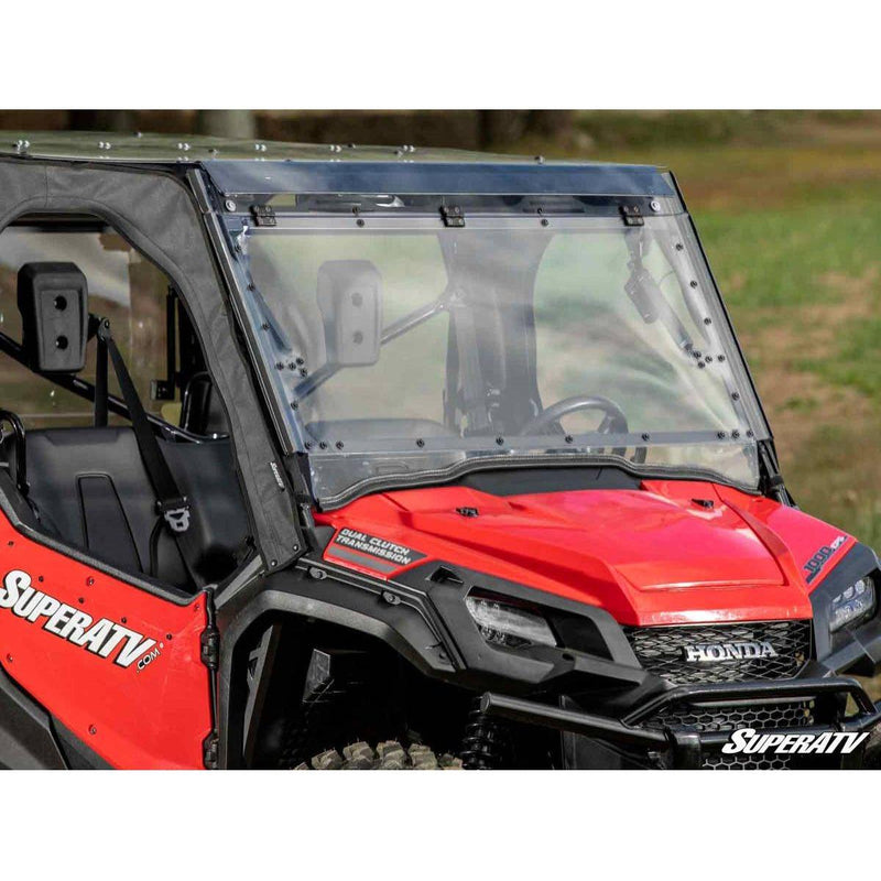 Load image into Gallery viewer, SuperATV 2016+ Honda Pioneer 1000 Maxdrive Power Flip Windshield
