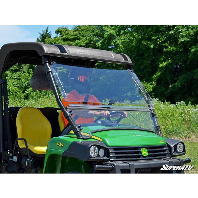 Load image into Gallery viewer, SuperATV John Deere Gator Scratch Resistant Flip Windshield
