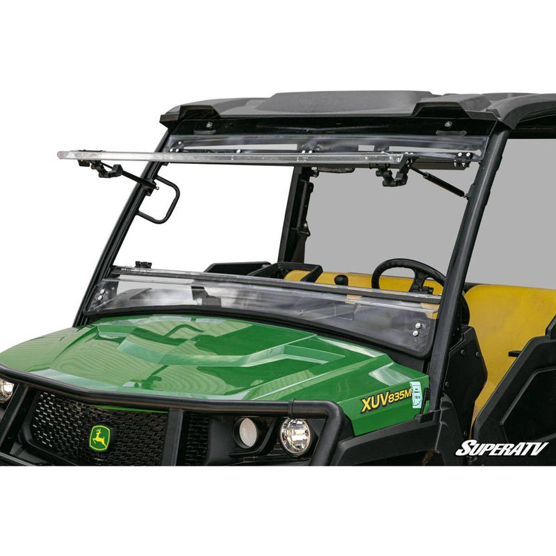 Load image into Gallery viewer, SuperATV John Deere Gator XUV 865 Scratch-Resistant Flip Windshield
