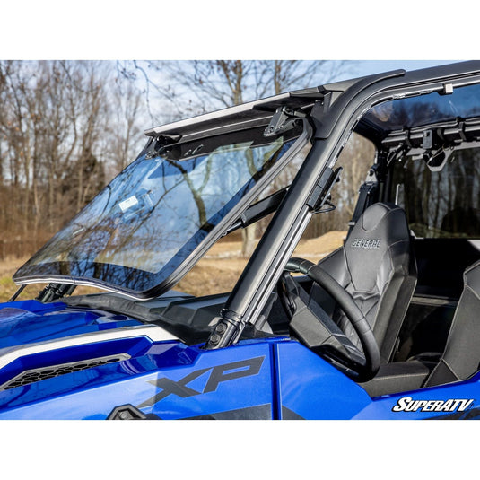 SuperATV - 2016+ Polaris General 1000 Max Drive Power Flip Glass Windshield