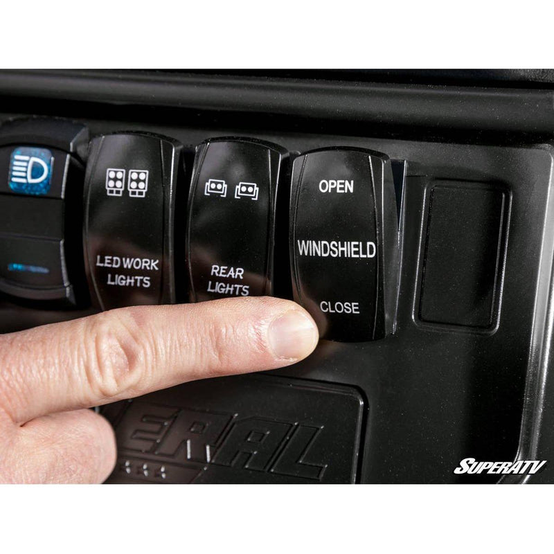 Load image into Gallery viewer, SuperATV 2020+ Polaris General XP 1000 Maxdrive Power Flip Windshield
