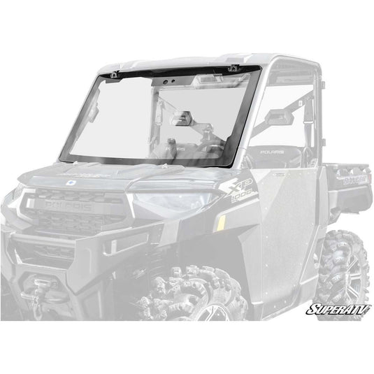 SuperATV 2017+ Polaris Ranger XP 1000 MaxDrive Power Flip Glass Windshield