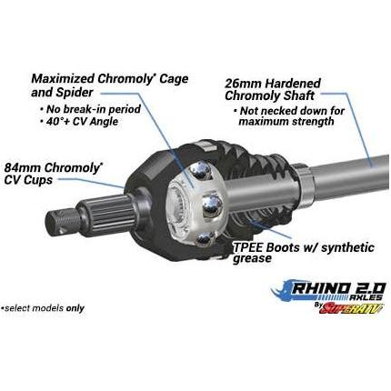 Load image into Gallery viewer, SuperATV Rhino 2.0 Polaris RZR XP Turbo S Heavy Duty Axles
