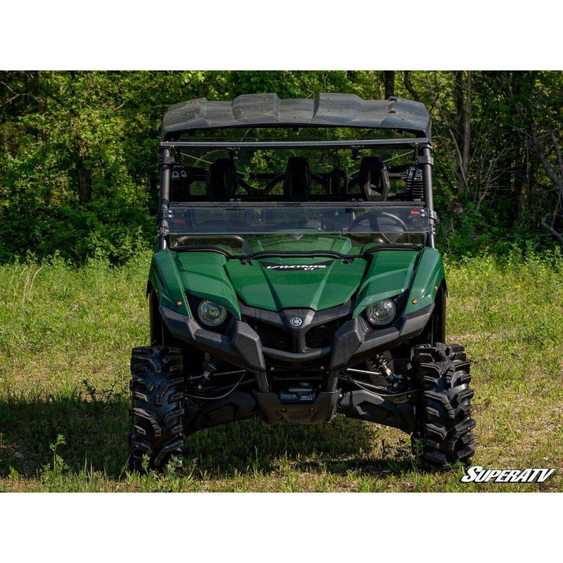 Load image into Gallery viewer, SuperATV 2014+ Yamaha Viking Scratch Resistant Flip Windshield
