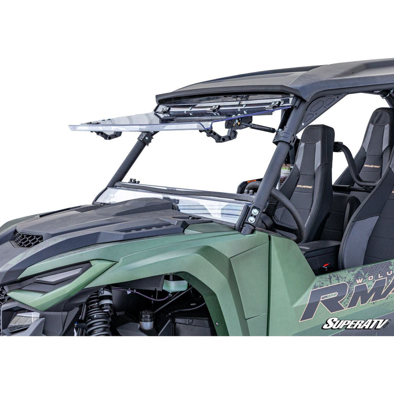 Load image into Gallery viewer, SuperATV Yamaha Wolverine RMAX Scratch Resistant Flip Windshield
