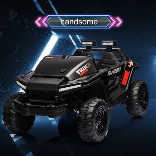 Load image into Gallery viewer, Supercharged Leather Seat 4-Wheel Kids Ride-On Car with Dual 200W Motors - 24V, 7A, 200W x 2
