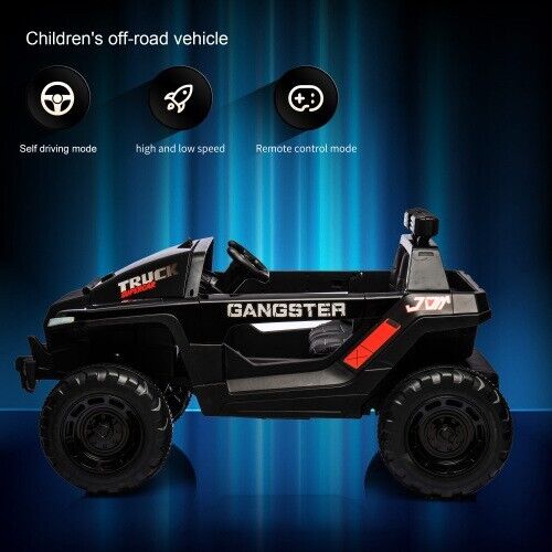 Load image into Gallery viewer, Supercharged Leather Seat 4-Wheel Kids Ride-On Car with Dual 200W Motors - 24V, 7A, 200W x 2
