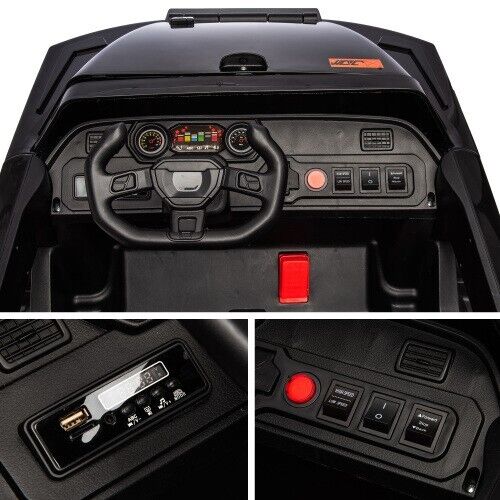 Load image into Gallery viewer, Supercharged Leather Seat 4-Wheel Kids Ride-On Car with Dual 200W Motors - 24V, 7A, 200W x 2
