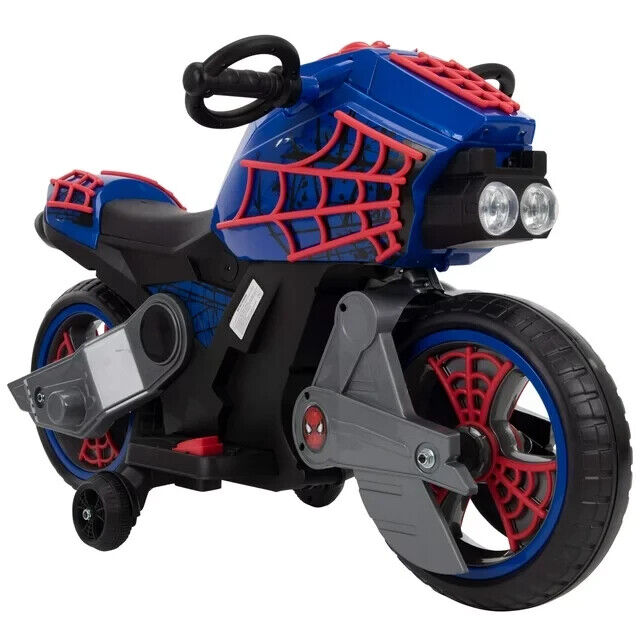 Load image into Gallery viewer, Superhero Spider Motorcycle Ride-On: 6V Battery-Powered Toy for Kids Ages 3 and Up
