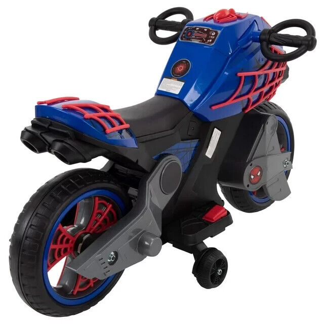 Load image into Gallery viewer, Superhero Spider Motorcycle Ride-On: 6V Battery-Powered Toy for Kids Ages 3 and Up
