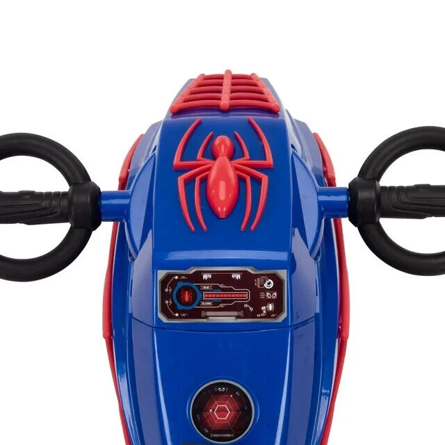 Load image into Gallery viewer, Superhero Spider Motorcycle Ride-On: 6V Battery-Powered Toy for Kids Ages 3 and Up
