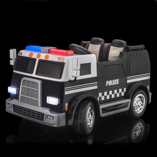 Big Rescue 4WD Police Ride-On Vehicle for Kids in Black