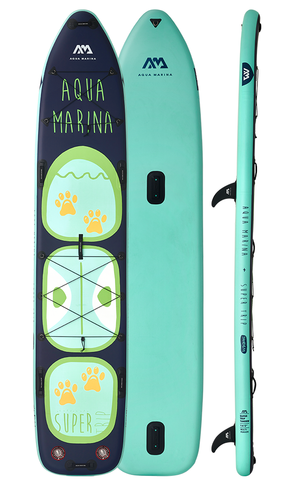 Load image into Gallery viewer, Aqua Marina SUPER TRIP TANDEM 14'0" Inflatable Paddle Board Multi-person SUP

