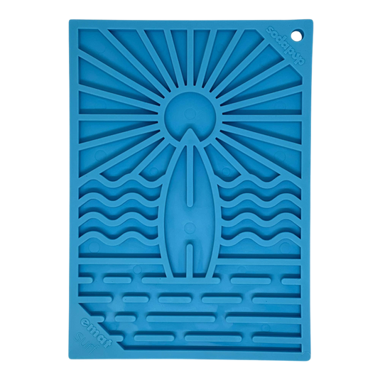 Surf's Up eMat - Small Lickmat for Dogs and Cats | Beach-Themed Design | SodaPup