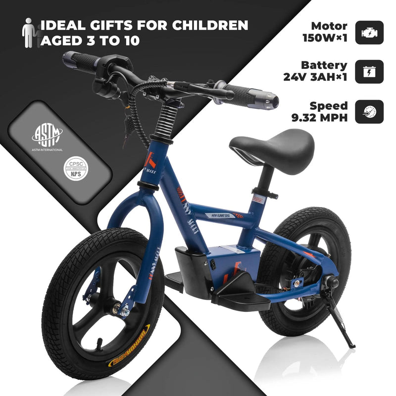 Load image into Gallery viewer, 24V Kids Electric Dirt Bike 150W Ride-On Motorcycle Blue
