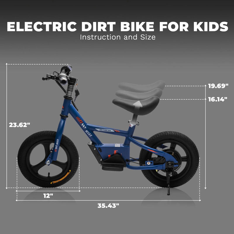 Load image into Gallery viewer, 24V Kids Electric Dirt Bike 150W Ride-On Motorcycle Blue

