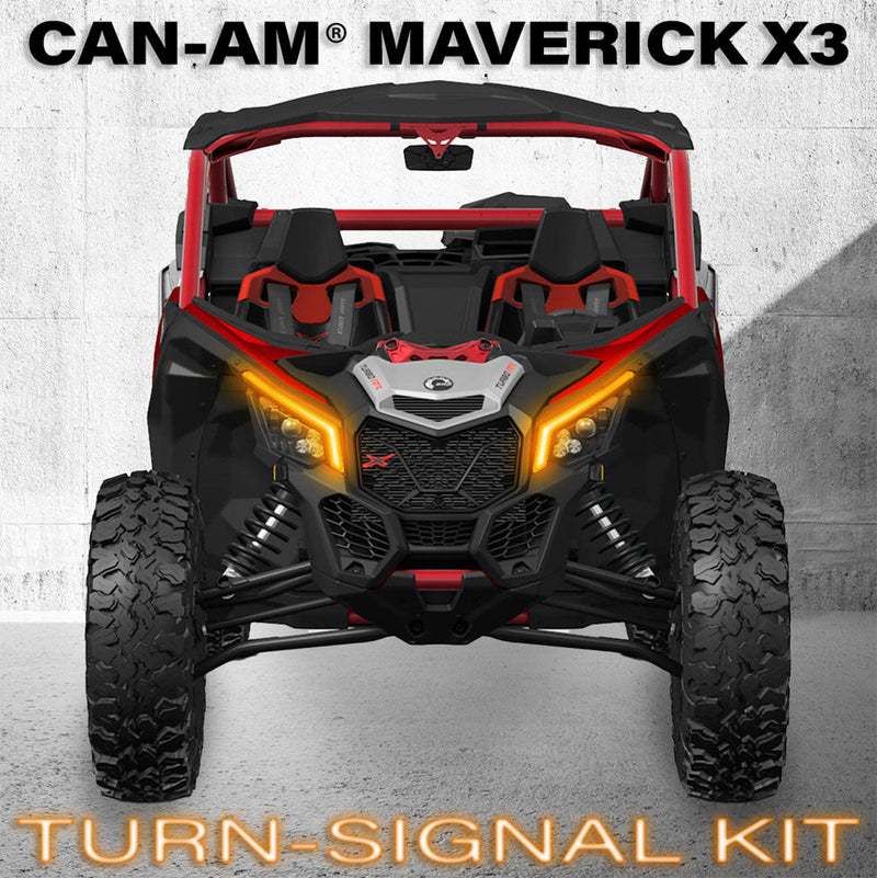 Load image into Gallery viewer, Turn-Signal Plug-&amp;-Play Kit | 2017-2026 Can-Am X3 | Sequential Front Fang Lights w/Taillight Integration

