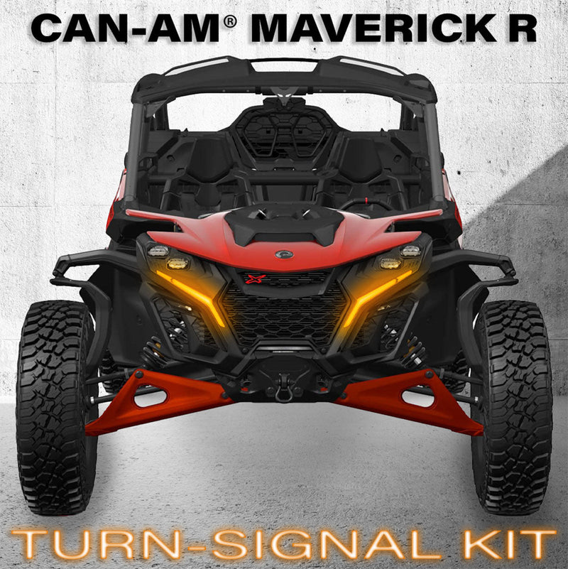 Load image into Gallery viewer, Turn-Signal Plug-&amp;-Play Kit | 2024-2026 Can-AM Maverick R | Sequential Front Fang Lights w/Taillight Integration
