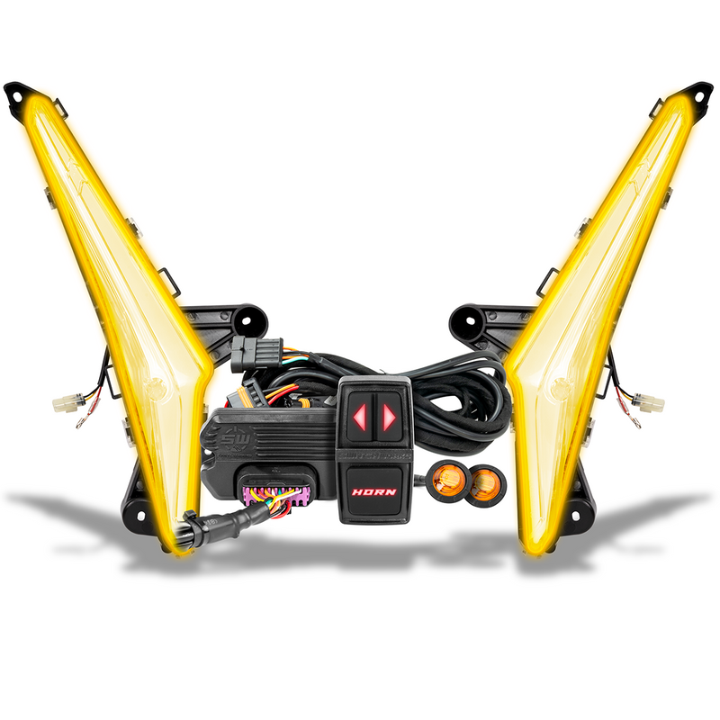 Load image into Gallery viewer, Turn-Signal Plug-&amp;-Play Kit | 2024-2026 Can-AM Maverick R | Sequential Front Fang Lights w/Taillight Integration
