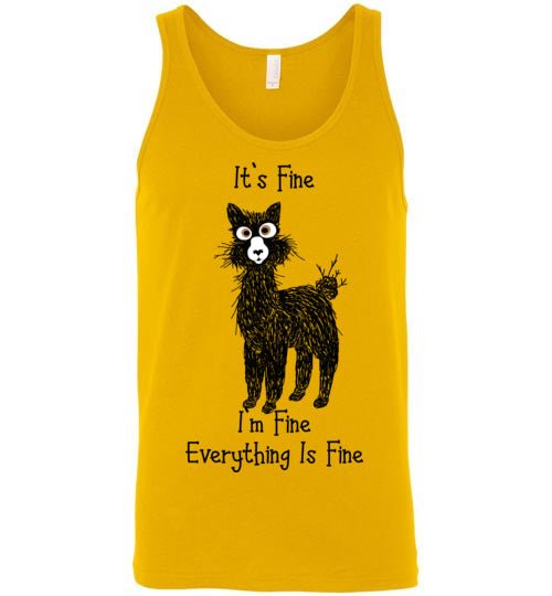 Load image into Gallery viewer, t-shirt: Alpaca I'm Fine Unisex Tank
