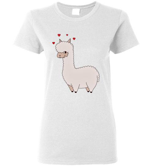Load image into Gallery viewer, t-shirt: Alpaca Love Gildan Ladies Short-Sleeve
