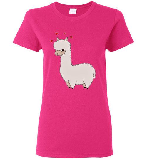 Load image into Gallery viewer, t-shirt: Alpaca Love Gildan Ladies Short-Sleeve
