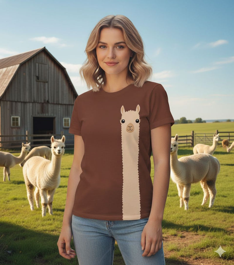 Load image into Gallery viewer, t-shirt: Alpaca Watching
