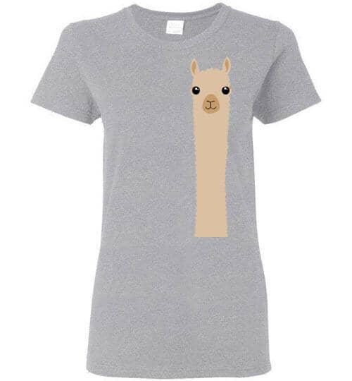 Load image into Gallery viewer, t-shirt: Alpaca Watching Gildan Ladies
