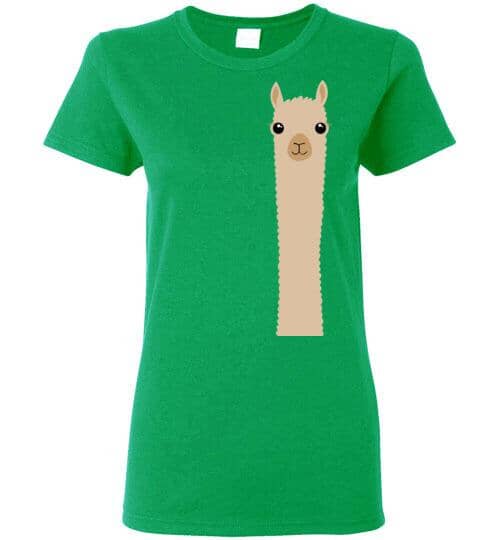 Load image into Gallery viewer, t-shirt: Alpaca Watching Gildan Ladies
