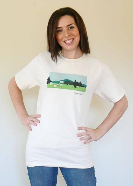Load image into Gallery viewer, t-shirt: Alpacas in Meadow Scene
